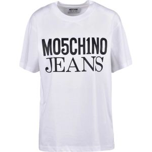 Moschino, Dames, Tops, Wit, Maat: S Katoen,