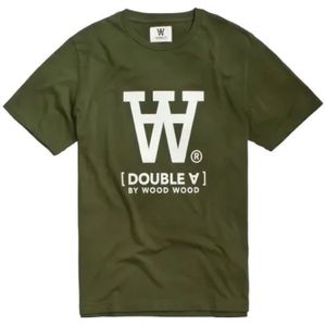 Wood Wood, Heren, Tops, Groen, Maat: XL Katoen,