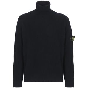 Stone Island, Heren, Truien, Blauw, Maat: L Wol,