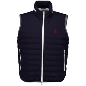 Brunello Cucinelli, Heren, Jassen, Blauw, Maat: 2XL Nylon,