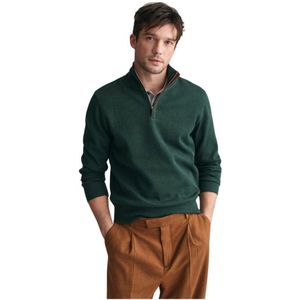 Gant, Heren, Sweatshirts & Hoodies, Groen, Maat: 4XL Katoen,