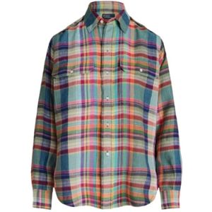 Polo Ralph Lauren, Dames, Blouses & Shirts, Veelkleurig, Maat: M Linnen,