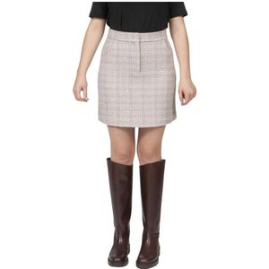Emporio Armani, Dames, Rokken, Beige, Maat: M Tweed,