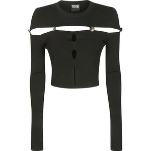 Versace Jeans Couture, Dames, Truien, Zwart, Maat: M