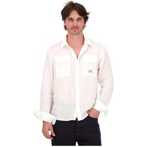 C.p. Company, Heren, Overhemden, Wit, Maat: S