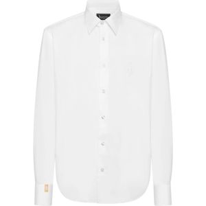 Billionaire, Heren, Overhemden, Wit, Maat: M Katoen,