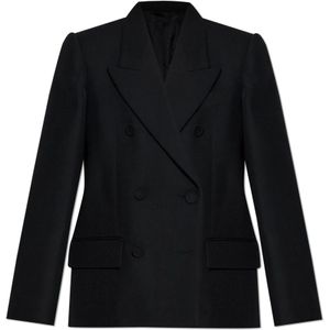 Acne Studios, Dames, Jassen, Zwart, Maat: M Wol,