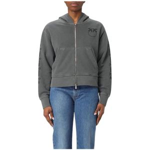Pinko, Dames, Sweatshirts & Hoodies, Grijs, Maat: S