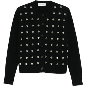 Ermanno Scervino, Dames, Truien, Zwart, Maat: XS Polyamide,