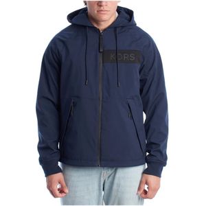 Michael Kors, Heren, Sweatshirts & Hoodies, Blauw, Maat: M Poliester,