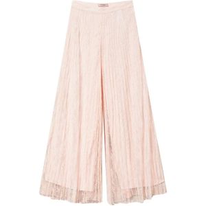 Twinset, Dames, Broeken, Roze, Maat: L Poliester,