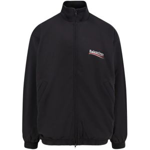 Balenciaga, Heren, Sweatshirts & Hoodies, Zwart, Maat: S Katoen,