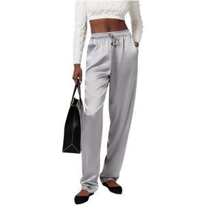 Elisabetta Franchi, Dames, Broeken, Grijs, Maat: L