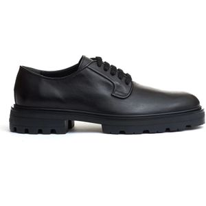 Hogan Zwarte Leren Veterschoenen , Black , Heren , Maat: 39 EU