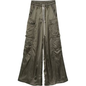 Rick Owens, Dames, Broeken, Groen, Maat: 2XS Zijde,