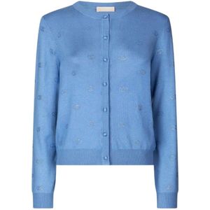 Liu Jo, Dames, Truien, Blauw, Maat: S Viscose,