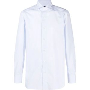 Finamore, Heren, Overhemden, Wit, Maat: 2XL Katoen,