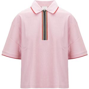 Burberry, Dames, Tops, Roze, Maat: L Katoen,