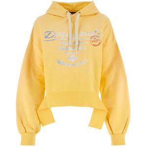 Dsquared2 Gele katoenen sweatshirt , Yellow , Dames , Maat: S