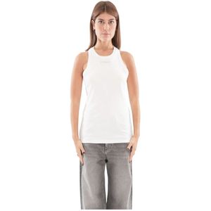 Pinko, Dames, Tops, Wit, Maat: L Katoen,