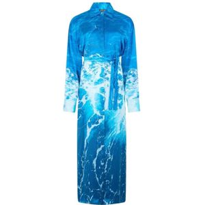Roberto Cavalli, Dames, Jurken, Blauw, Maat: XS