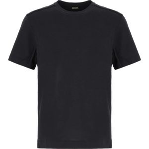 Zegna, Heren, Tops, Blauw, Maat: XL Katoen,