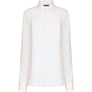 Dolce & Gabbana, Dames, Blouses & Shirts, Wit, Maat: M Zijde,