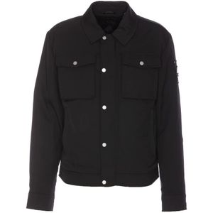 Moose Knuckles, Heren, Jassen, Zwart, Maat: M Poliester,