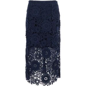 Rotate Birger Christensen, Dames, Rokken, Blauw, Maat: XS Poliester,