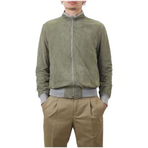 Barba, Heren, Jassen, Groen, Maat: 3XL Suède,