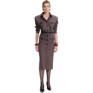 Self Portrait, Dames, Jurken, Bruin, Maat: S Poliester,