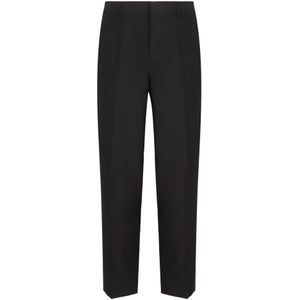 Dries Van Noten, Heren, Broeken, Zwart, Maat: M Wol,