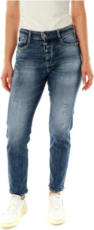 Le Temps Des Cerises - Jeans - Blauw - Slim-fit - Hoge Taille