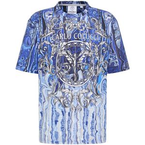 Carlo Colucci, Heren, Tops, Blauw, Maat: XS