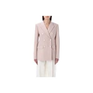 Chloé Lichtroze Dubbelbreasted Blazer , Pink , Dames , Maat: S