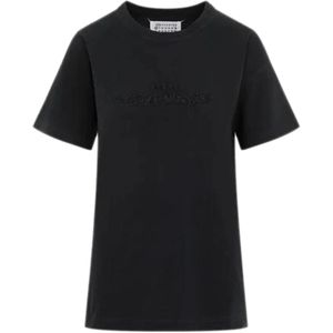 Maison Margiela, Dames, Tops, Zwart, Maat: M Katoen,