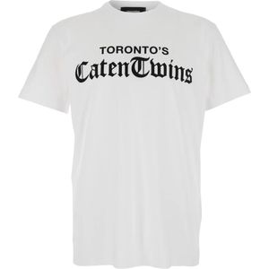 Dsquared2, Heren, Tops, Wit, Maat: S Katoen,