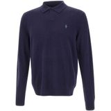 Polo Ralph Lauren - Blauwe Wol Kasjmier Trui - Heren - Lange Mouwen