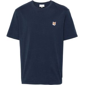 Maison Kitsuné, Heren, Tops, Blauw, Maat: L