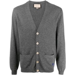 Gucci, Heren, Truien, Grijs, Maat: 2XL Kasjmier,