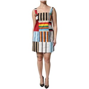 Dolce & Gabbana - A-lijn Jurk - Multicolor - Katoen - Mouwloos