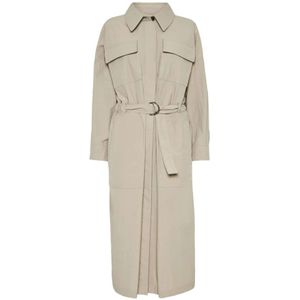 Brunello Cucinelli, Dames, Mantels, Beige, Maat: S