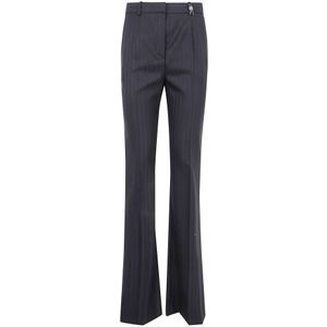 Versace, Dames, Broeken, Zwart, Maat: M Wol,