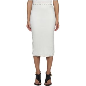 Jil Sander, Dames, Rokken, Wit, Maat: M Katoen,