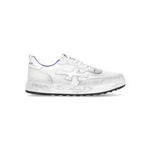 Premiata Witte Leren Sneakers voor Mannen , White , Heren , Maat: 44 EU