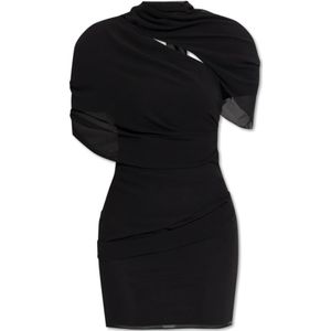 Jacquemus, Dames, Jurken, Zwart, Maat: XS Leer,