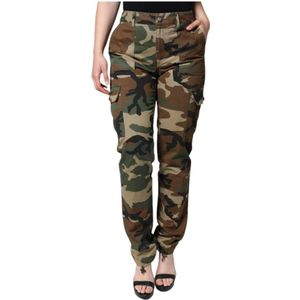 Dolce & Gabbana, Dames, Broeken, Veelkleurig, Maat: 3XS Katoen,