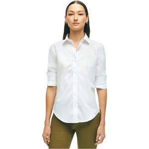 Brooks Brothers, Dames, Blouses & Shirts, Wit, Maat: XL Katoen,