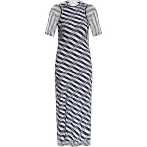 Sportmax, Dames, Jurken, Zwart, Maat: XS Leer,