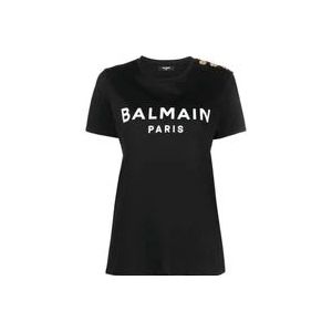 Balmain T-Hemden , Black , Dames , Maat: L